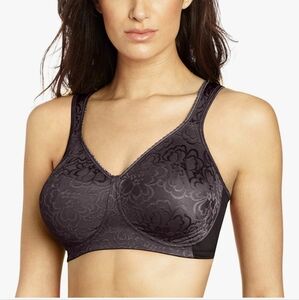 NWT - Playtex 18 Hour Black Full Coverage Bra Style 4745